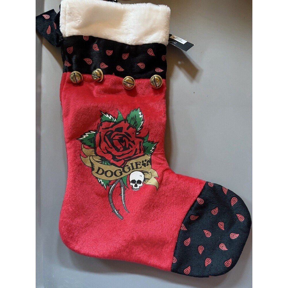 Bret Michaels Pets Rock Dog Christmas stocking NWT B5